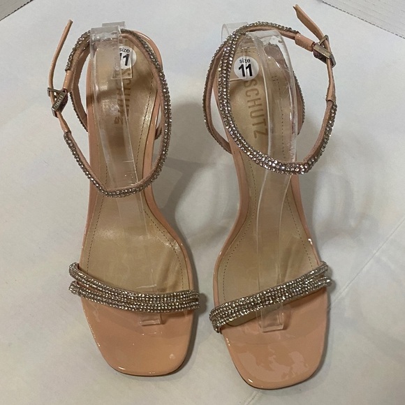 Schutz Altina Glam Patent Sandal in a sweet rose color Size 11 - Picture 6 of 12